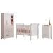 Quarto de Bebê Completo Zara 100% Mdf 3 Portas 6 Gavetas Branco 5428 - Tigus Baby