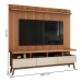 Rack com Painel para TV Até 72 Polegadas Ripado Urban 3 Gavetas Off White/Freijó - Panorama Móveis