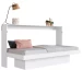 Cama de Solteiro Horizontal Articulável com Escrivaninha de Estudo Branco - Panorama Móveis