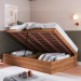 Cama Box de Casal Arizona Articulável com Fundo Nogal - Panorama Móveis