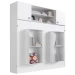 Cama de Casal Horizontal Articulável 2 Portas com Armário Aéreo Branco - Panorama Móveis
