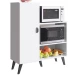 Armário de Cozinha Melissa 1 Porta Espaço para Forno e Micro-Ondas com Fruteira Branco - Panorama Móveis