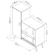 Armário de Cozinha Melissa 1 Porta Espaço para Forno e Micro-Ondas com Fruteira Branco - Panorama Móveis