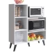 Armário de Cozinha Melissa 1 Porta Espaço para Forno e Micro-Ondas com Fruteira Branco - Panorama Móveis