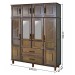 Guarda-Roupa Casal Campo Grande 8 Portas 2 Gavetas com Espelho Imbuia - Rodmoveis