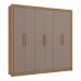 Guarda-Roupa Casal 6 Portas 2 Gavetas Nogueira/Fendi - Kappesberg
