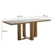 Mesa de Jantar 6 Lugares Lottus com Vidro Cinamomo/Pena Caramelo - Lj Móveis