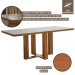 Mesa de Jantar 6 Lugares Lottus com Vidro Prêmio/Pena Bege - Lj Móveis