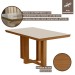 Mesa de Jantar 4 Lugares Lottus com Vidro Cinamomo/Pena Caramelo - Lj Móveis
