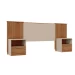 Cabeceira Casal King Extensível Lucius 2 Gavetas Ripado Buriti/Off White - Caemmun