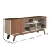 Rack para TV Até 50 Polegadas Trento 1 Porta Off White/Freijo - Panorama Móveis