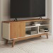 Rack para TV Até 50 Polegadas Trento 1 Porta Off White/Nature - Panorama Móveis