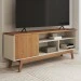 Rack para TV Até 50 Polegadas Trento 1 Porta Off White/Nature - Panorama Móveis