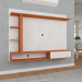 Painel para TV Até 60 Polegadas Itapema 1 Porta Branco/Nogal - Panorama Móveis
