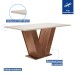 Mesa de Madeira Espanha Chocolate/Off White 7885 - Cel Móveis