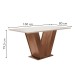 Mesa de Madeira Espanha Chocolate/Off White 7885 - Cel Móveis