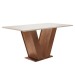 Mesa de Madeira Espanha Chocolate/Off White 7885 - Cel Móveis