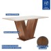 Mesa de Madeira Espanha Chocolate/Off White 7885 - Cel Móveis