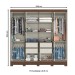 Guarda-Roupa Casal 8 Portas 4 Gavetas Castanho Hp - Briz