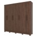 Guarda-Roupa Casal 8 Portas 4 Gavetas Castanho Hp - Briz