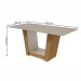 Mesa de Jantar 6 Lugares Apogeu Amêndoa Clean/Off White/Veludo Naturale Creme 75334 - Móveis Lopas