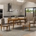 Mesa de Jantar 6 Lugares Luxury Cinamomo/Off White - Panorama Móveis