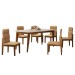Mesa de Jantar 6 Lugares Zyra com Vidro Cinamomo/Off White - Panorama Móveis