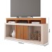 Rack para TV Até 55 Polegadas Dragon 1 Porta Ripada Mel/Off White - Caemmun