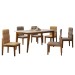 Mesa de Jantar 6 Lugares Luxe com Vidro Cinamomo/Off White - Panorama Móveis