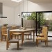 Mesa de Jantar 6 Lugares Royal com Vidro Cinamomo/Off White - Panorama Móveis