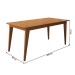Mesa de Jantar 6 Lugares Rubi Cinamomo/Off White - Panorama Móveis