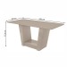 Mesa de Jantar 6 Lugares Apogeu com Vidro Off White/Amêndoa Clean/Veludo Naturale Creme 77392.118 - Móveis Lopas