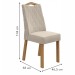 Kit 6 Cadeiras Vênus Amêndoa Clean/Linho Rinzai Bege 75873 - Móveis Lopas
