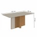 Mesa de Madeira Astrid Amêndoa Clean/Off White 74061 - Móveis Lopas