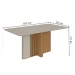 Mesa de Madeira Astrid Amêndoa Clean/Off White 74061 - Móveis Lopas