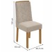 Mesa de Jantar 6 Lugares Astrid com Vidro Amêndoa Clean/Off White/Veludo Naturale Creme 77204 - Móveis Lopas