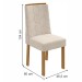 Mesa de Jantar 6 Lugares Astrid com Vidro Amêndoa Clean/Off White/Linho Rinzai Bege 77204 - Móveis Lopas