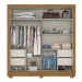 Guarda-Roupa Casal 2 Portas 4 Gavetas Nature/Off White B93 - Briz