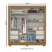Guarda-Roupa Casal 2 Portas 4 Gavetas Nature/Off White B93 - Briz