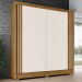 Guarda-Roupa Casal 2 Portas 4 Gavetas Nature/Off White B93 - Briz