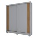 Guarda-Roupa Casal 2 Portas 4 Gavetas Cinza/Nature B93 - Briz