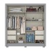 Guarda-Roupa Casal 2 Portas 4 Gavetas Cinza/Nature B93 - Briz