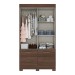 Guarda-Roupa Solteiro 2 Portas de Correr 4 Gavetas Flex Castanho Hp/Off White Be25 - Briz