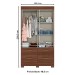 Guarda-Roupa Solteiro 2 Portas de Correr 4 Gavetas Flex Castanho Hp/Off White Be25 - Briz