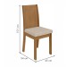 Mesa de Jantar 4 Lugares Celebrare Amêndoa Clean/Off White/Linho Rinzai Bege 75355 - Móveis Lopas