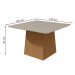 Mesa de Jantar 8 Lugares Nevada com Vidro Amêndoa Clean/Off White/Veludo Naturale Creme 75337 - Móveis Lopas