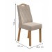 Mesa de Jantar 8 Lugares Nevada com Vidro Amêndoa Clean/Off White/Veludo Naturale Creme 75337 - Móveis Lopas