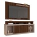 Rack com Painel para TV Até 65 Polegadas New Oscar 2 Portas Ripado Fendi/Havana - Caemmun