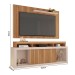 Rack com Painel para TV Até 65 Polegadas New Oscar 2 Portas Ripado Buriti/Off White - Caemmun