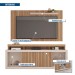 Rack com Painel para TV Até 65 Polegadas New Oscar 2 Portas Ripado Buriti/Off White - Caemmun